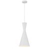 Telbix Flero Modern Pendant Hanging Lamp Light Aluminium White Brushed