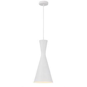 Telbix Flero Modern Pendant Hanging Lamp Light Aluminium White Brushed