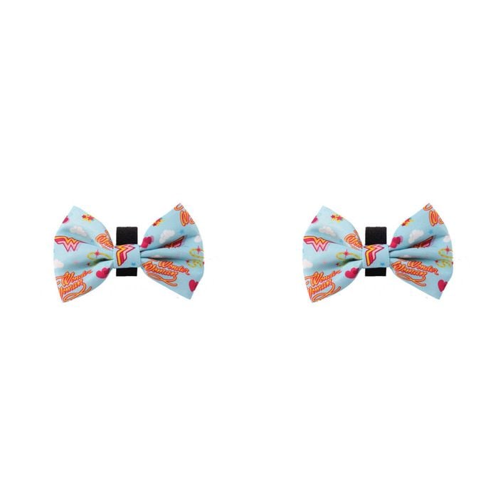 2x The Stubby Club Wonder Woman Dress Up Accessory Dog Bowtie/Ribbon Neck/Collar