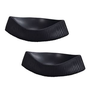 SOGA 2X 37x12.5cm Ceramic Boat Plate