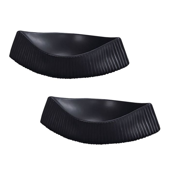 SOGA 2X 37x12.5cm Ceramic Boat Plate