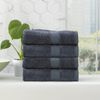 4pc Renee Taylor Stella 650gsm Super Soft Bamboo Cotton Bath Towel Indigo