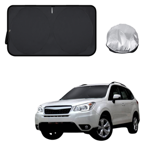 Front Windscreen Sun Shade for Subaru Forester 2013 - 2018 (SJ) - Standard 150 x 85 cm - Black