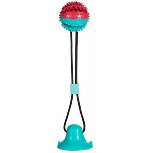 Dog Toy Suction Cup Self-Playing Rubber Ball Chew Food Dispensing Toothbrush - Rubber | Ball