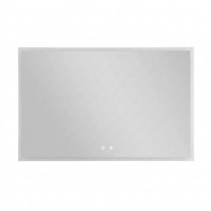 P&p Silver Large Led Bathroom Mirror Rectangular Anti Fog Touch Light Modern