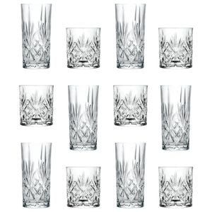 RCR Crystal 12pc Melodia Highball Glasses & Tumblers Set