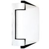 ProtectorAl White Matt Glass To Wall / Post Soft Close Hinge