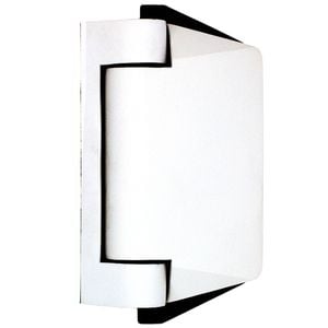 ProtectorAl White Matt Glass To Wall / Post Soft Close Hinge