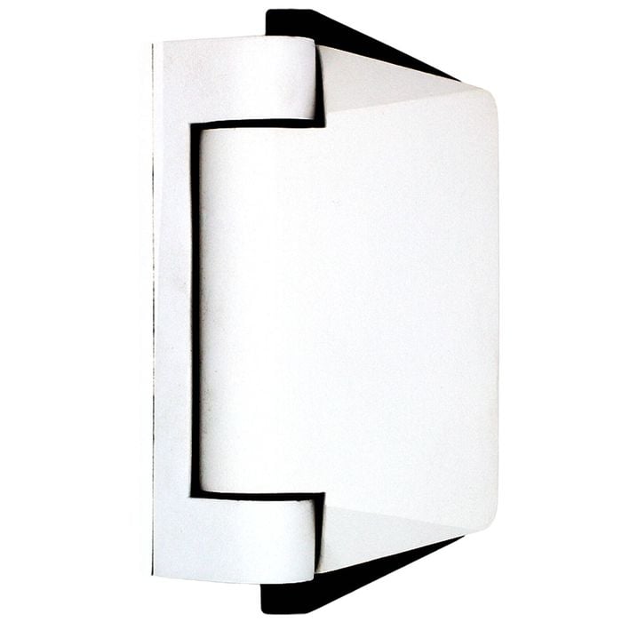 ProtectorAl White Matt Glass To Wall / Post Soft Close Hinge