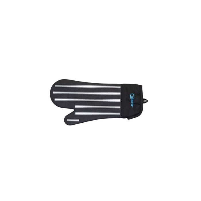 Cuisena Silicone & Fabric Oven Glove - Black Stripe