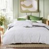 Fabric Fantastic Tufted Boho Embroidery Quilt/Doona/Duvet Cover Set - White - Queen Size