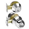 Delf Polished Stainless Valenica Double Cylinder Deabolt and Knob Set