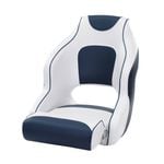 Seamanship Captain Bucket Boat Seats Flip Up Bolster Swivel 15cm Padding Blue
