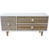 LVD Nevada 3-Drawer 33cm Cabinet Furniture Rectangle - Natural/White