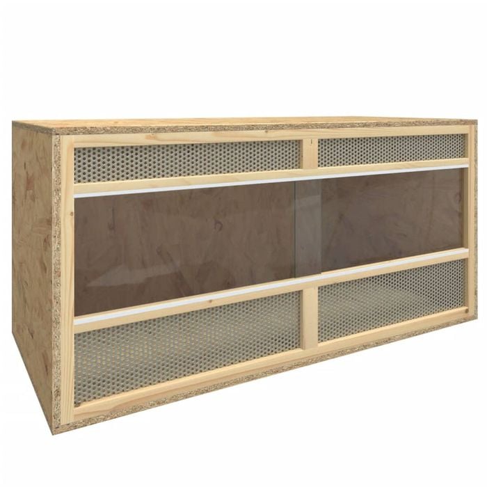 vidaXL Terrarium Engineered Wood Reptile Habitat Terrarium Jar Feeding Box
