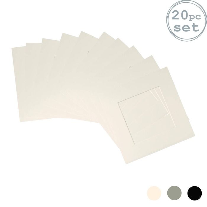 20x Picture Photo Mounts - To Fit Frame Size 10 X 10" For Image Size 6 X 6"