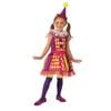 Bright Clown Halloween Costume Child Official Rubies Dress with Headband and Neckruffle, CHILD