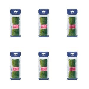 6x 6pc Malli Green 8m  Sewing Embroidery Cross-stitch Thread