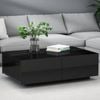 Artiss 4 Drawers Coffee Table Black
