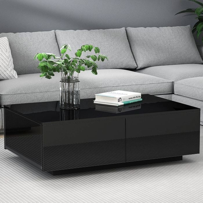 Artiss 4 Drawers Coffee Table Black