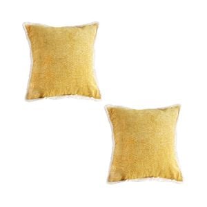 SOGA 2X 50cm Turmeric Yellow Throw Pillows