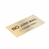 Sandleford 95 x 47mm Brass No Junk Mail Sign