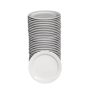 Olympia Narrow Rimmed Plates Athena 36 Pack 205mm Hospitality Catering Tableware