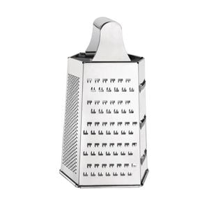 Vogue Box Grater 6 Way Stainless Steel Professional 230mm 9 Inch Kitchen Utensil Cheese Shredder