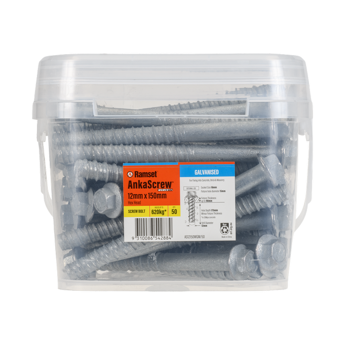 Ramset 12 x 150mm Galvanised AnkaScrew Masonry Anchor