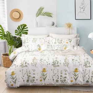 Fabric Fantastic Jasmine Queen Size Quilt/doona/duvet Cover Set