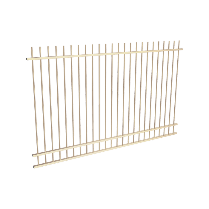 ProtectorAl 2400 x 1500mm Primrose Aluminium Pool Fence Panel Picket Top With Midrail