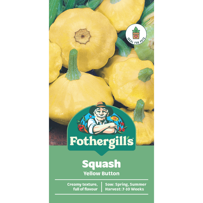 Fothergill's Yellow Scallop Squash Vegetable Seeds