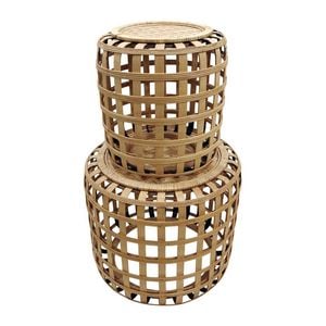 J. Elliot Cayman Set of 2 Tables 55.3x55.3x49cm & 39x39x41cm Natural