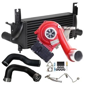 Gen1 High Flow Turbo Charger With 75mm Intercooler & Hoses And Genuine Oil Feed Pipe For Nissan Pathfinder R51 Yd25 2.5l