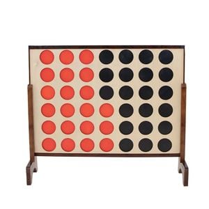 115cm Wide Mega Wooden Connect 4 Game With Red And Black Counters