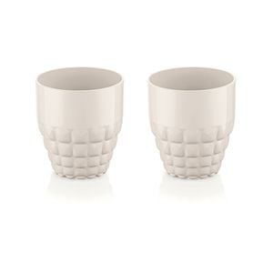 2PK Guzzini Tiffany 350ml 9.5cm Plastic Low Tumbler - White