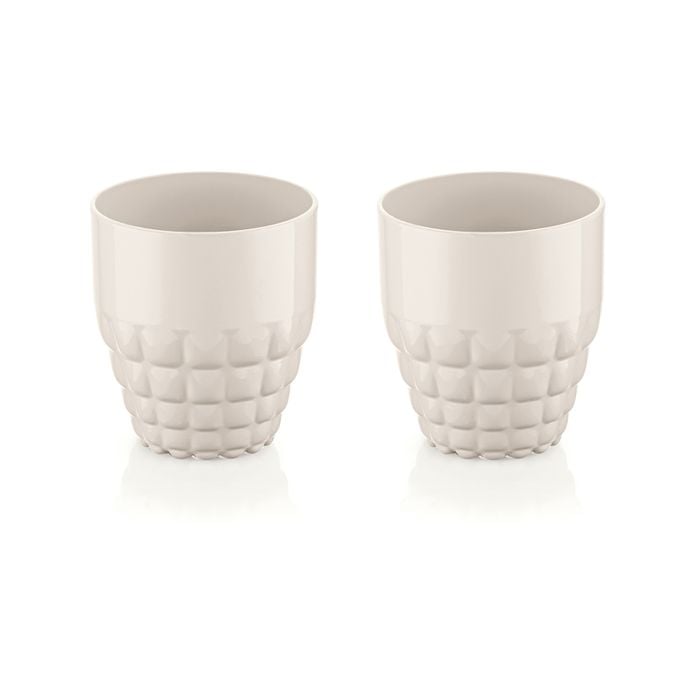 2PK Guzzini Tiffany 350ml 9.5cm Plastic Low Tumbler - White