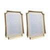 2PK SS Collective Gold Plated Hamptons Clipped Corner Photo Frame 4x6