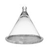 Davis & Waddell Nuvolo Marble Conical Dome Grey & Clear 25x25x24cm