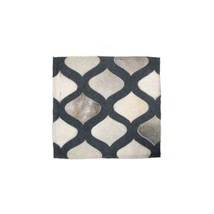 Multi-Purpose Animal Hide Ogee Patch Grey with Woollen Fleece Reverse
