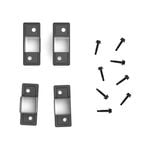 RapidFence Black Steel Panel Brackets - 4 Pack