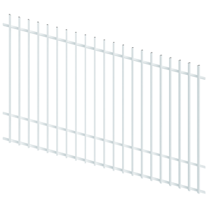ProtectorAl 1201-2400W x 1500H Pearl White Radiator Pool Fence Panel Raked Up to 15º
