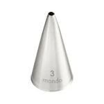 Mondo Stainless Steel #3 Round Piping Tip - Silver