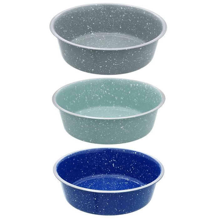 3PK Paws & Claws Savoy S/Steel Pet Bowl 1.6L 20X6cm Assorted