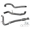 Ignite Exhausts Turbo Back For Nissan Gu Patrol 3l Leaf Spring Ute 3" No Cat With Pipe Raw Aluminised Steel