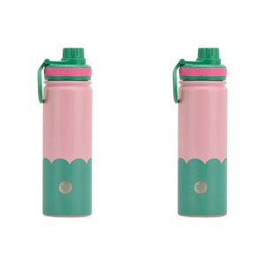 2PK Annabel Trends Watermate Wave 600ml Stainless Steel Bottle Musk Green
