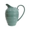 French Bayleaf Ceramic 20.5cm Jug Pitcher Decorative Container - Green