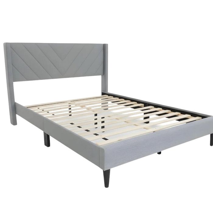 Vele-D Bed Frame Light Grey - Double