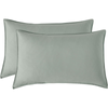 CleverPolly Twin Pack Vintage Washed Microfibre Standard Pillowcase - Sage