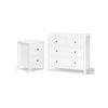 Franco White Chest of Drawers and Bedside Table Set